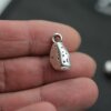 5 metal Pendants, sand sack charm, sand bag charm