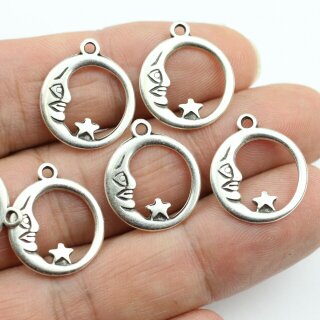 10 Halbmond & Stern Charms, Anhnger