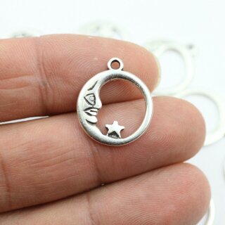 10 Halbmond & Stern Charms, Anhnger