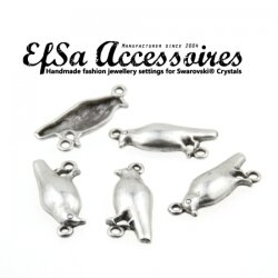 10 Silber Bird Connector Charms