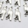 10 Silber Bird Connector Charms