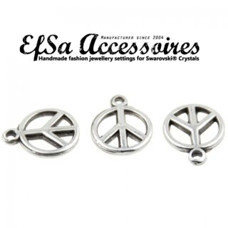 10 Peace Charm Anhnger