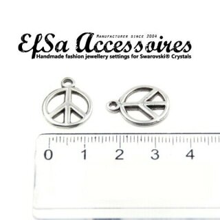 10 Peace Charm Anhnger