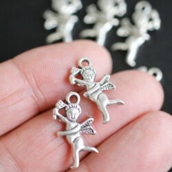 10 Little Cupid Charms, Pendants