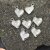 20 double hearts Pendant, Rhodium Imitation