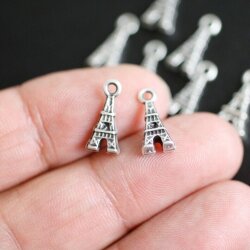 20 Eiffel Tower Charms, Pendants