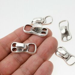 5 Antique Silver Hook Bracelet Clasp