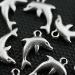 10 Mini Dolphin Charms Pendant