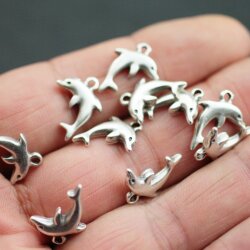 10 Mini Dolphin Charms Pendant