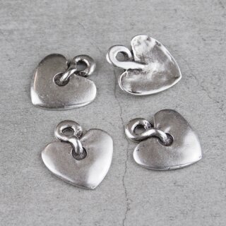 5 Heart Charms Pendants