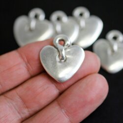 5 Heart Charms Pendants