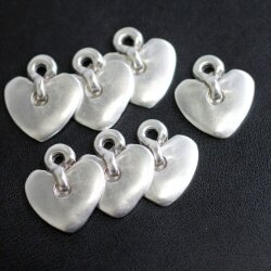 5 Heart Charms Pendants