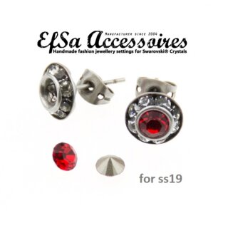 Ohrstecker Fassung für 4 mm Chatons Swarovski Stein