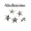 10 Antique Silver Star Rivets for leather craft