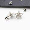 10 Antique Silver Star Rivets for leather craft