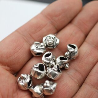 10 Hundekopf Perlen