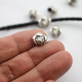 10 Hundekopf Perlen