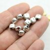 10 Rectangular Beads, antique silver