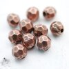 10 pcs. Facetted  Beads, Metal  Beads 7 mm, Antique Ciopper