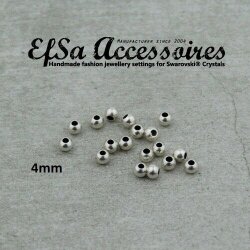 200 pcs. Round metal Beads 4 mm