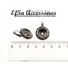 Earring setting for 12 mm Rivoli Swarovski Crystals