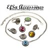 Earring setting for 12 mm Rivoli Swarovski Crystals