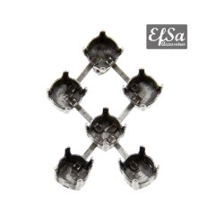 Earring setting for 6 mm Chatons Swarovski Crystals