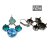 Earring setting for 8 mm Chatons Swarovski Crystals and 4470, 12 mm