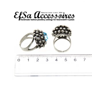 Ring Fassung fr 8 mm Chatons, Rivoli Swarovski Stein