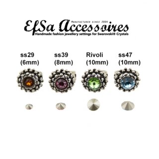 Ring Fassung fr 8 mm Chatons, Rivoli Swarovski Stein