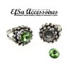 Ring setting for 8 mm Chatons or Rivoli Swarovski Crystals