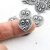 10 Antique Silver Emoji Charms, emoji Pendant