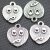 10 Antique Silver Emoji Charms, emoji Pendant