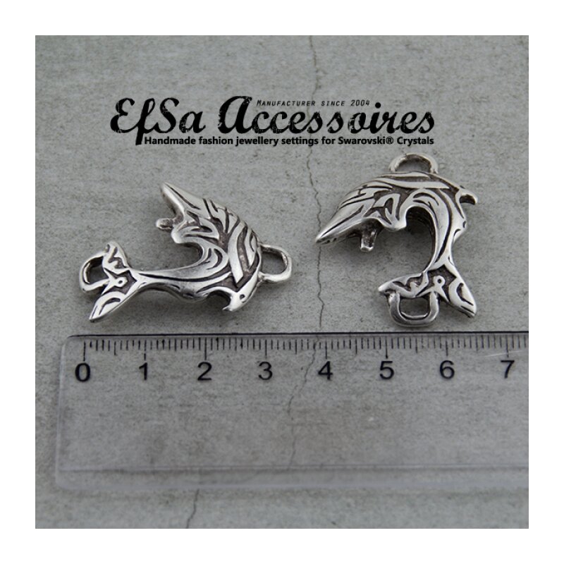 5 Fantasy Dolphin Connectors, 5,36