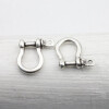 10 versilberte Schäkel-Verbinder, Armband- & Paracord-Verbinder, Schmuckverbinder