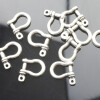 10 versilberte Schäkel-Verbinder, Armband- & Paracord-Verbinder, Schmuckverbinder