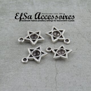10 Stern Anhnger Fassung fr 8 mm Chatons Swarovski Stein