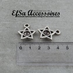 10 Star Pendants setting for 8 mm Chatons Swarovski Crystals