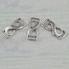 10 Infinity Connectors, antique silver