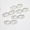 10 Infinity Connectors, antique silver