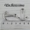 10 Dark Antique Silver Hope Anchor Connector Charms