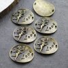 5 Angel Charms Connector, Love Charms, Antique Brass