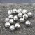 10 Metall facettierte Kugeln Perlen, altsilber