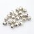 10 Antique Silver Facetted  Beads
