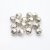 10 Antique Silver Facetted  Beads