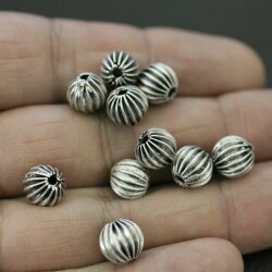 10 Runde Metall Perlen