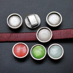 10 pcs. 12 mm Cabochons Sliderbeads