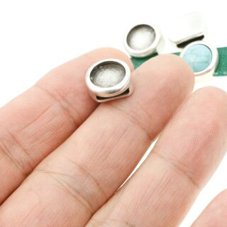 10 Schiebeperlen fr 10 mm Cabochons