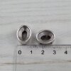 10 Stk. 14*10 mm Cabochons Schiebeperlen für 10x2 mm Leder, Altsilber