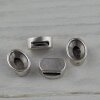 10 pcs.14*10 mm Cabochons Sliderbeads for 10x2 mm Leather, antique silver